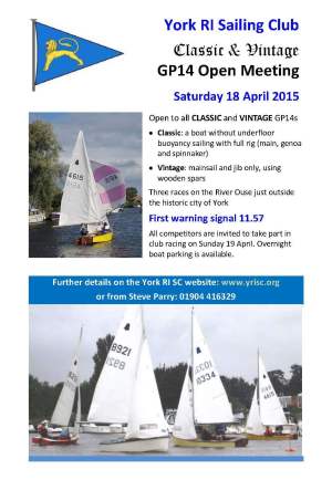 Classic GP14 open poster